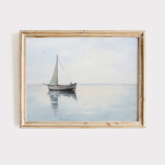 Fishing Boat Painting Nautical Wall Art Print