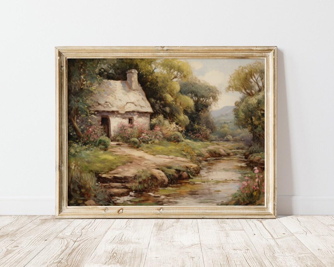 English Cottage Garden Art Print, Farmhouse Decor - Image 2