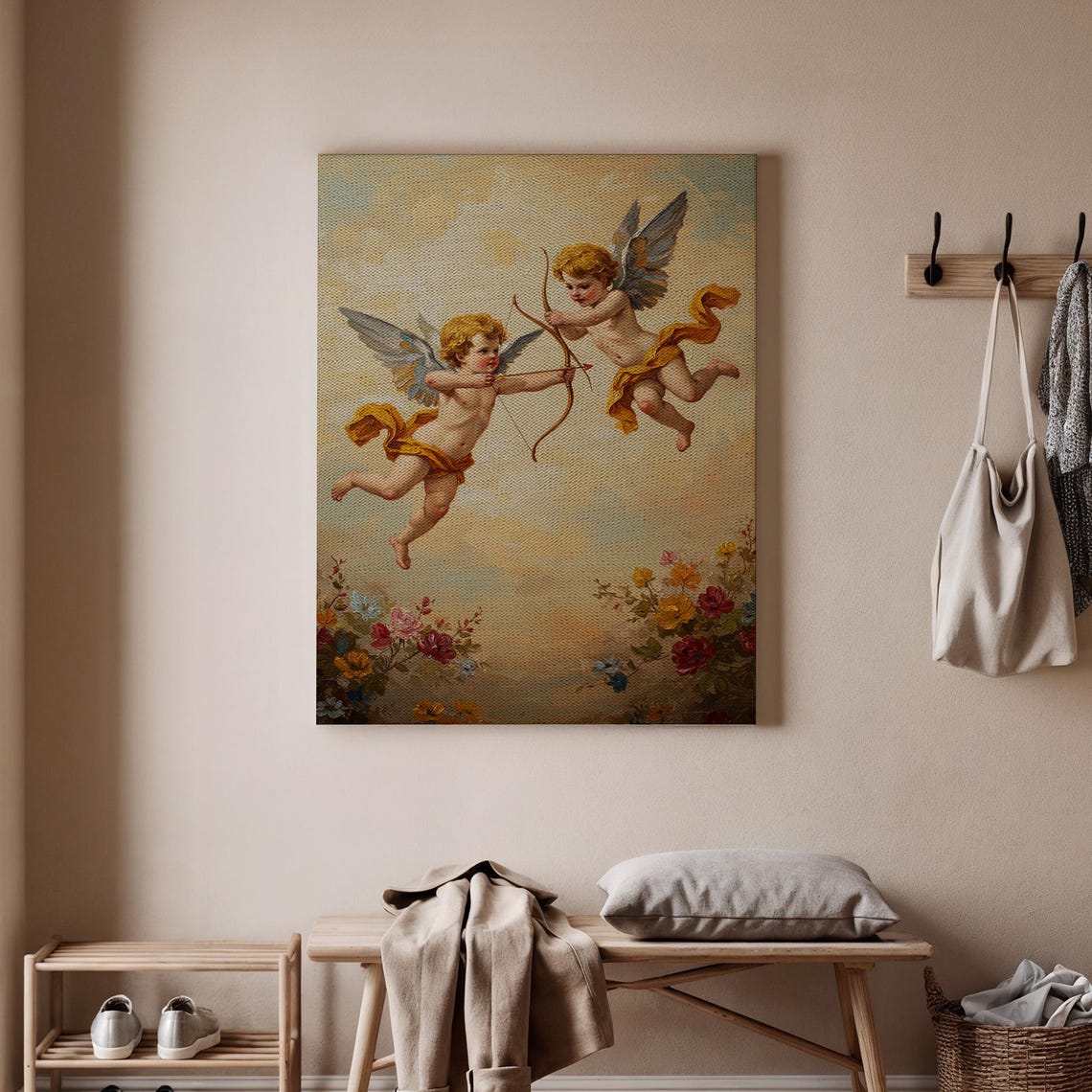 Baroque Cupid Cherubs With Bows Romantic Renaissance Art Poster