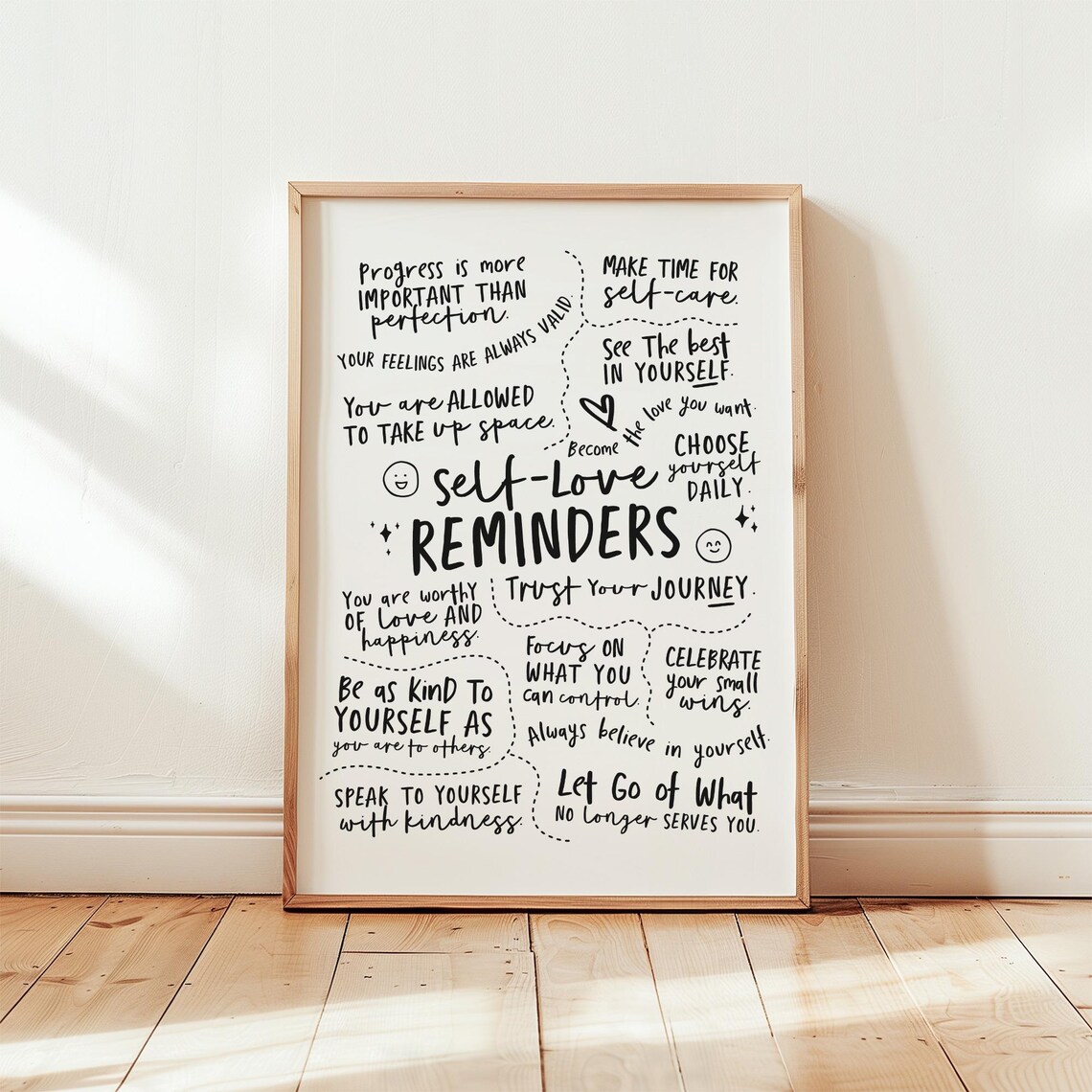 Self Love Reminders, Daily Affirmations Art Print - Image 2