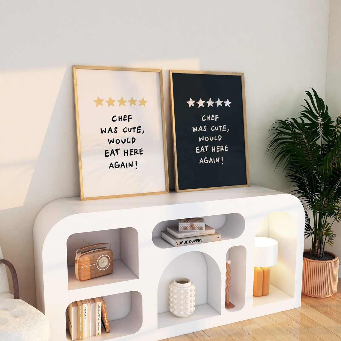 Chef Was Cute, Modern Aesthetic Kitchen Art Print - Image 5