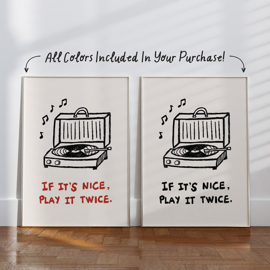 If Its Nice Play It Twice Vintage Music Poster - Image 2