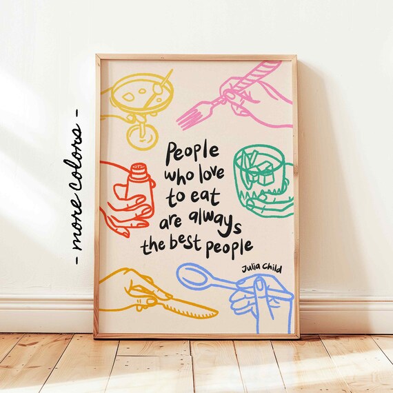 Julia Child Funny Kitchen Quote Art Print