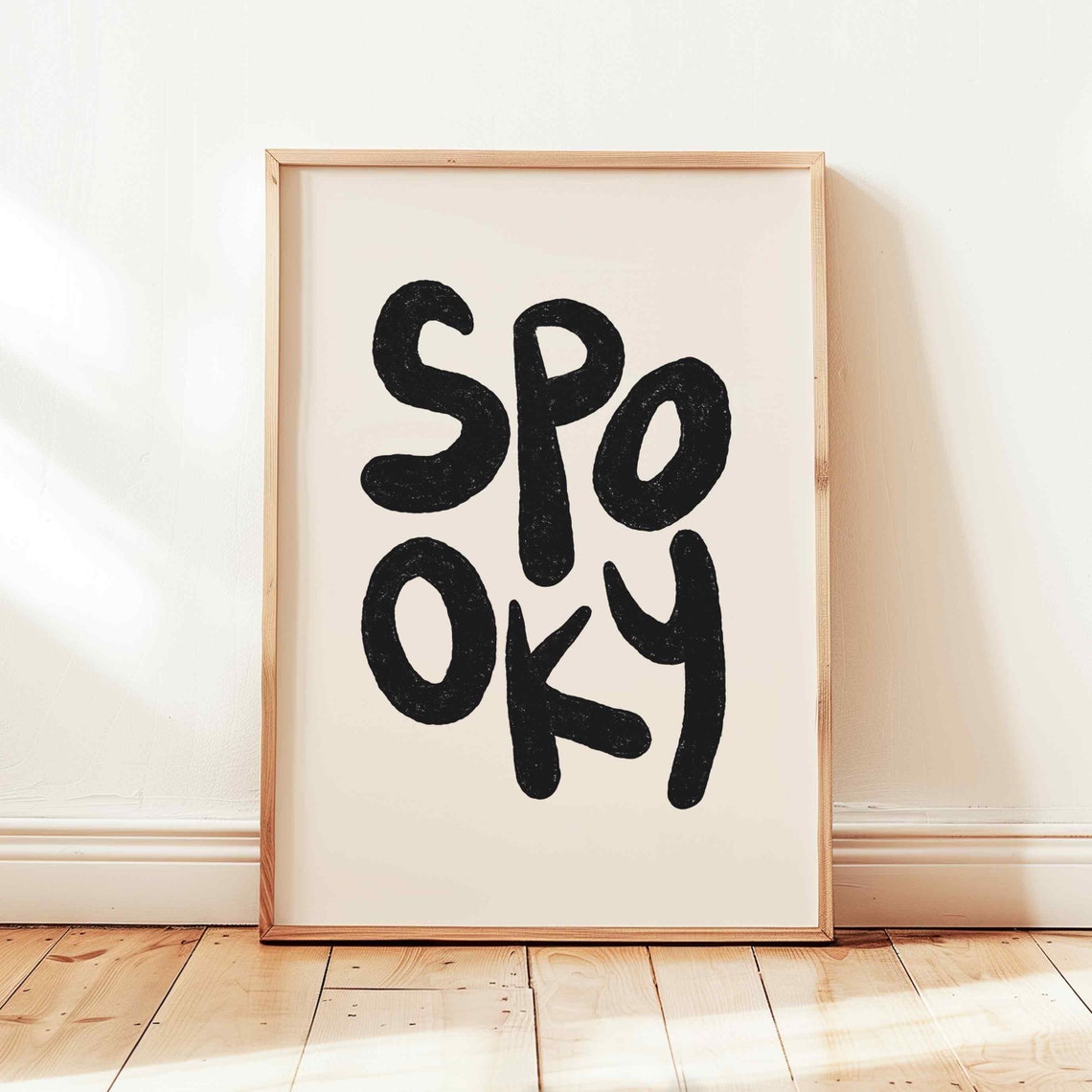 Spooky Hand Painted Black Lettering Minimal Halloween Poster