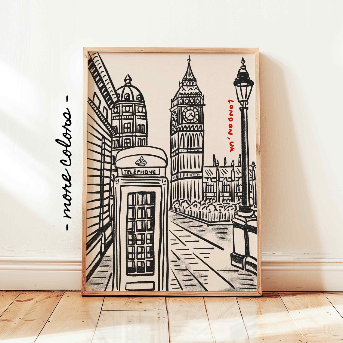 London City Print, Retro Minimalist Travel Poster