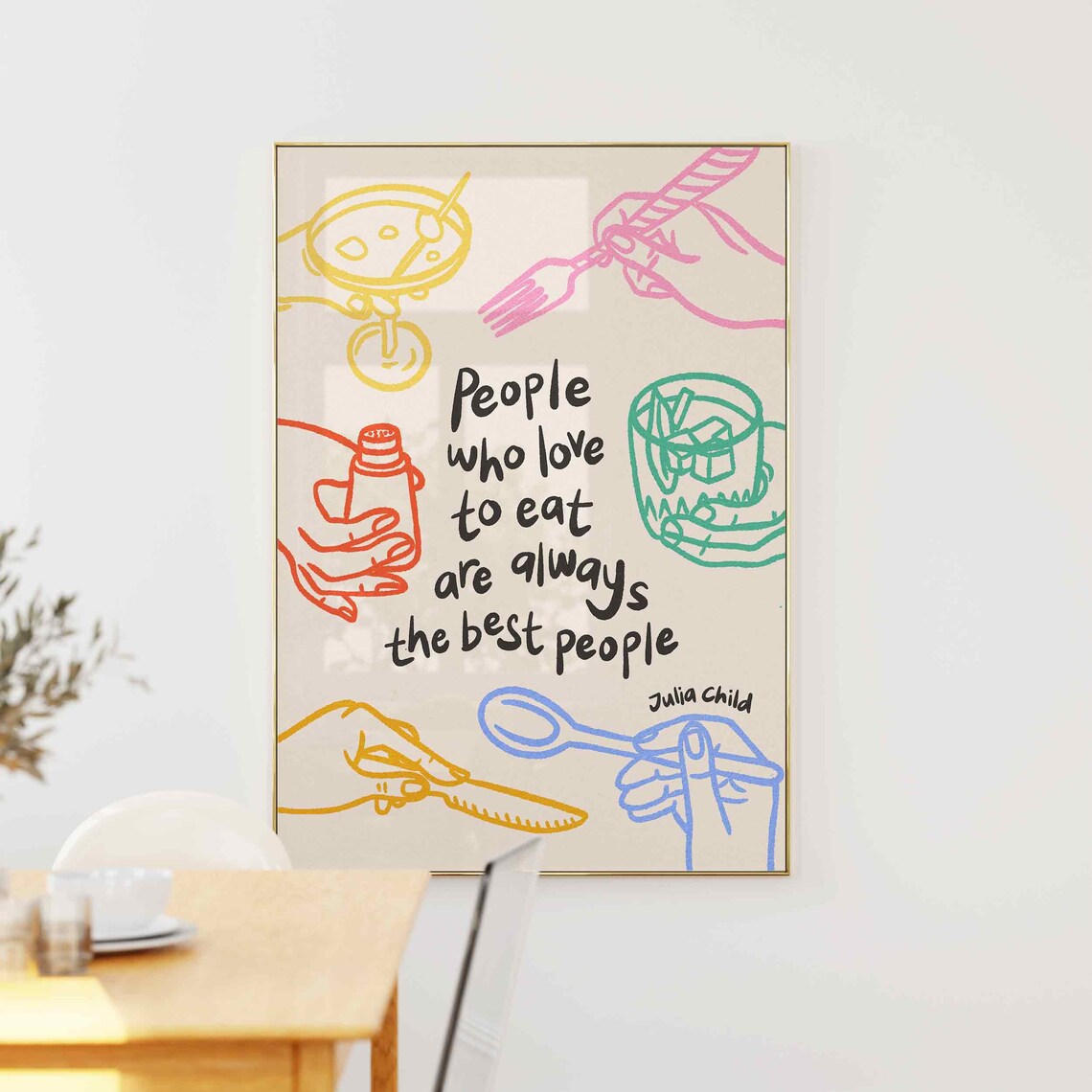 Julia Child Funny Kitchen Quote Art Print - Image 4