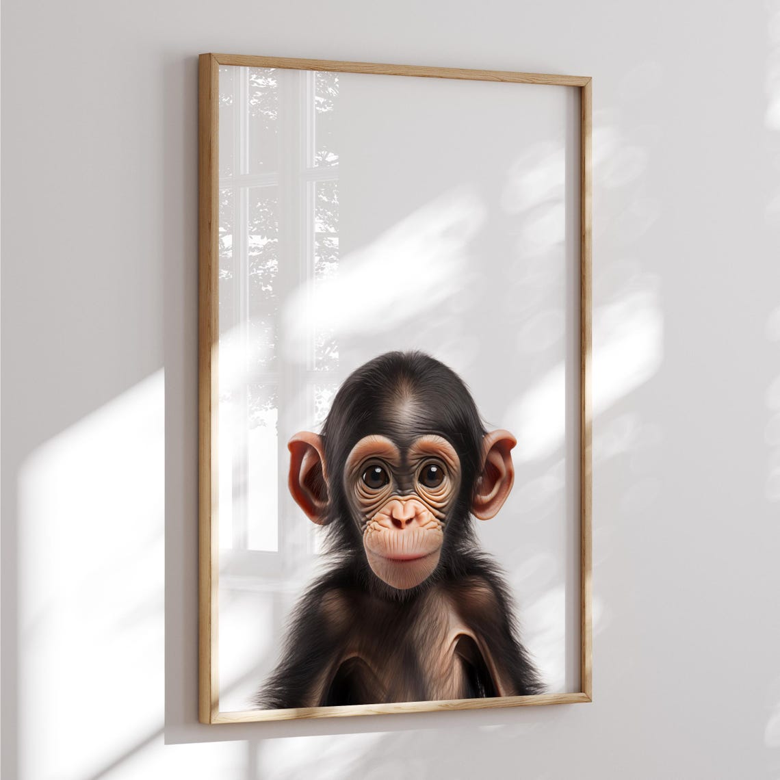 Cute Baby Monkey Sweet Safari Portrait Nursery Animal Poster - Image 2