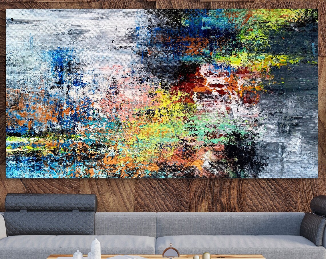 Colorful Kitchen Palette Knife Painting, Modern Art Print - Image 4