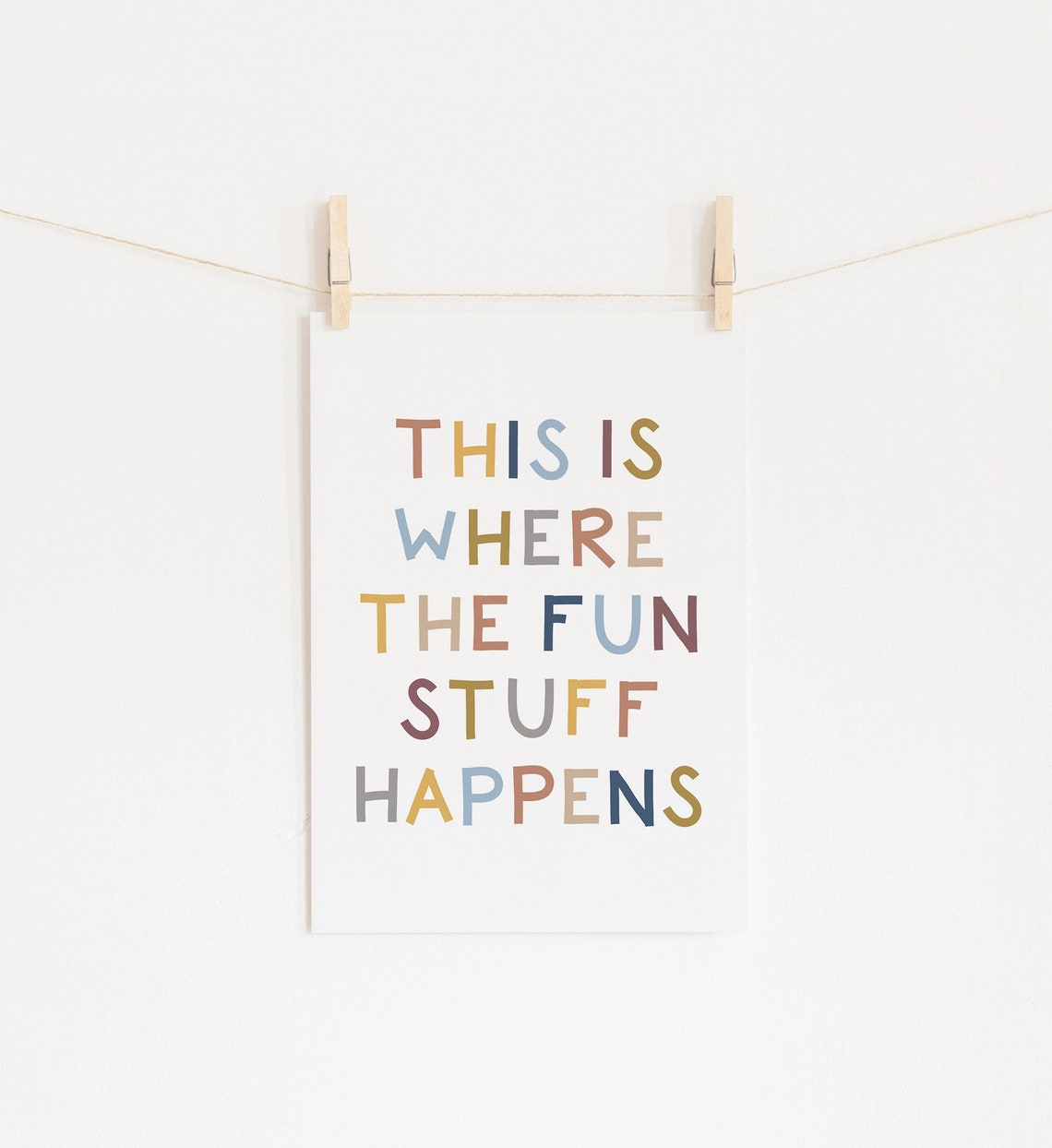 This Is Where The Fun Stuff Happens Colorful Playroom Kids Poster - Image 3