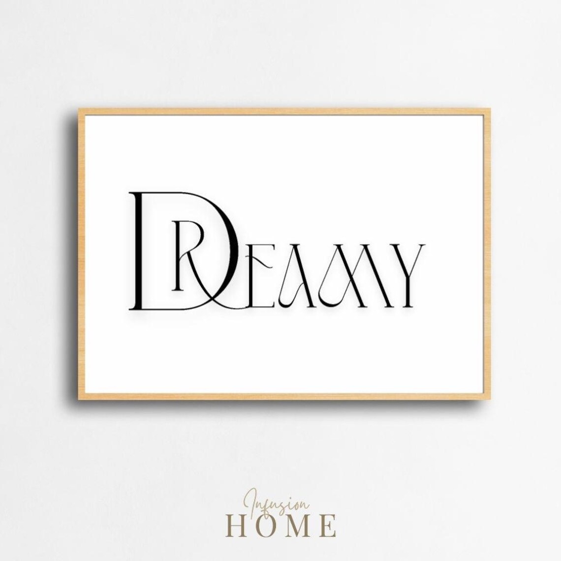 Dreamy Typography Print Minimalist Inspirational Word Art
