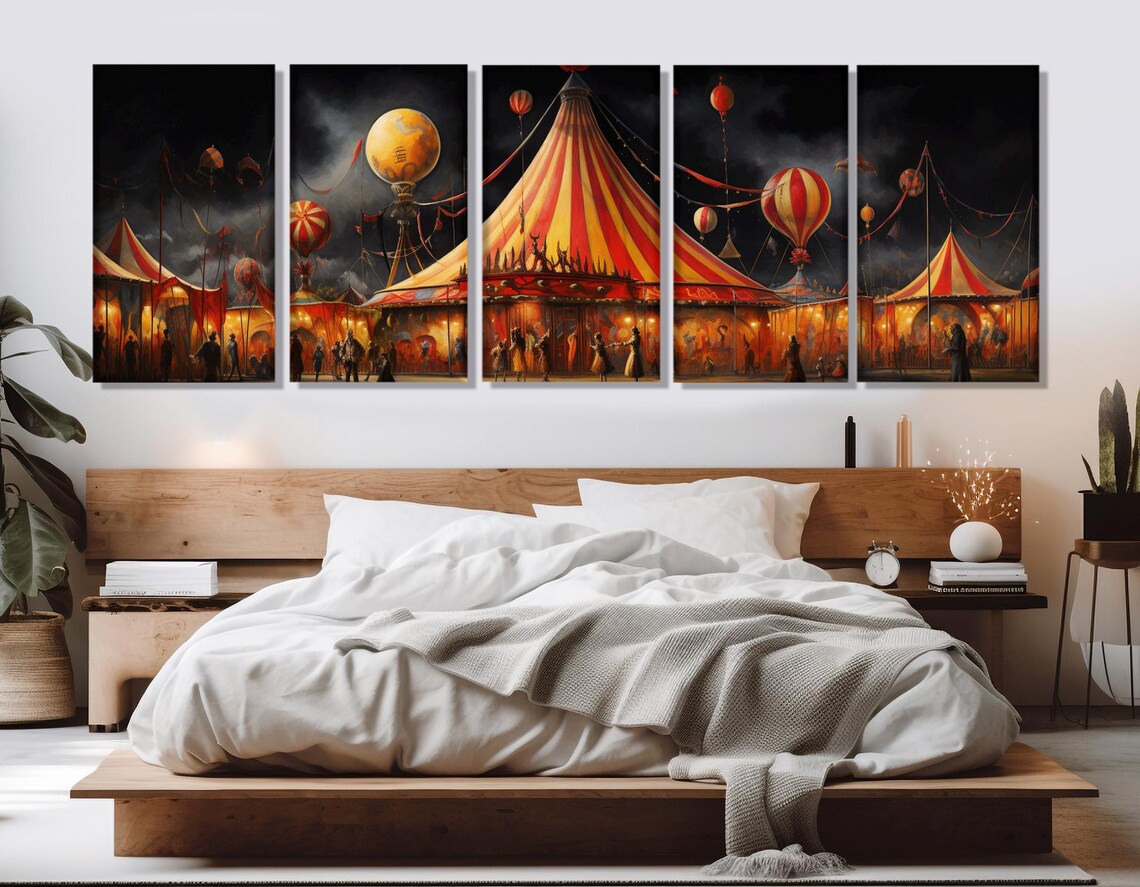 Vintage Street Circus Abstract Poster, Retro Wall Art - Image 2