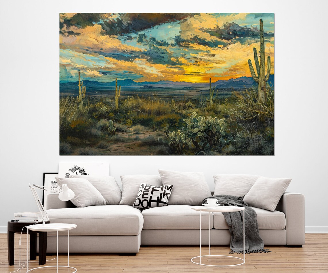 Sonoran Desert Sunset, Abstract Arizona Art Print - Image 3