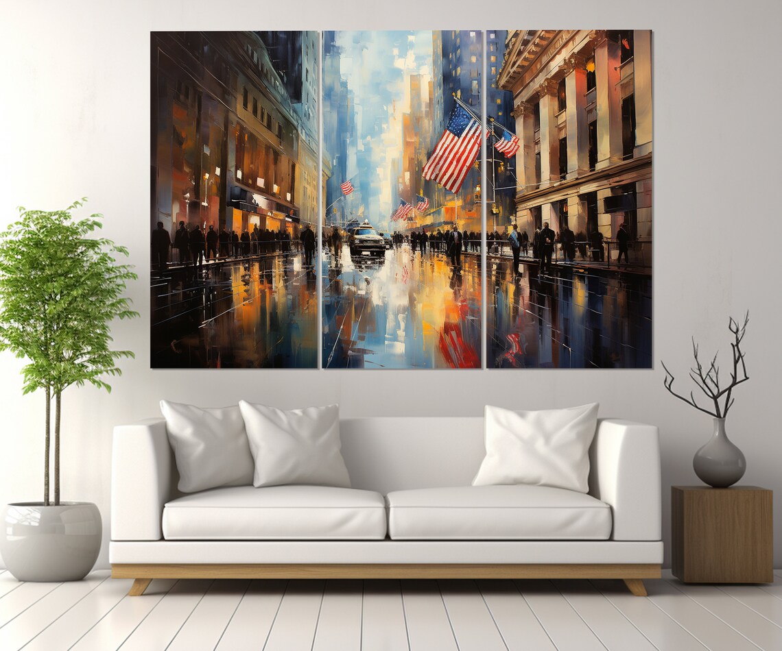 New York Stock Exchange, Wall Street Manhattan Travel Poster - Image 2