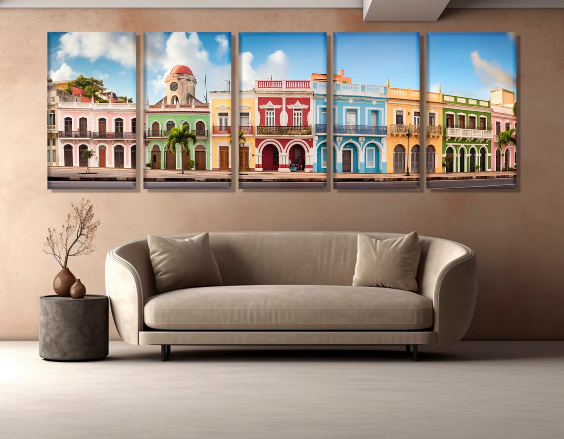 San Juan Downtown Puerto Rico Travel Poster Art - Image 4