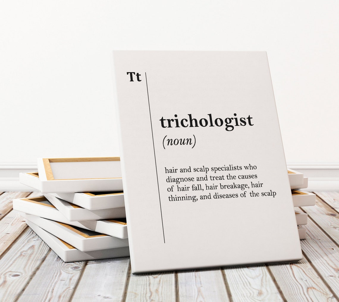 Trichologist Definition Trichologist Gift Stylist Hairdressing Salon Barbershop Wall Art Coworker Gift Trichology Hairdresser Gift - Image 3