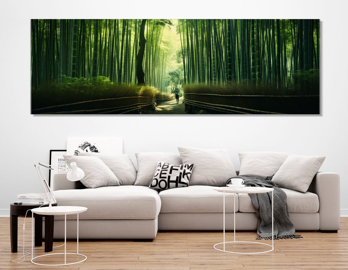 Arashiyama Bamboo Grove Kyoto Japan Tall Green Forest Path Poster