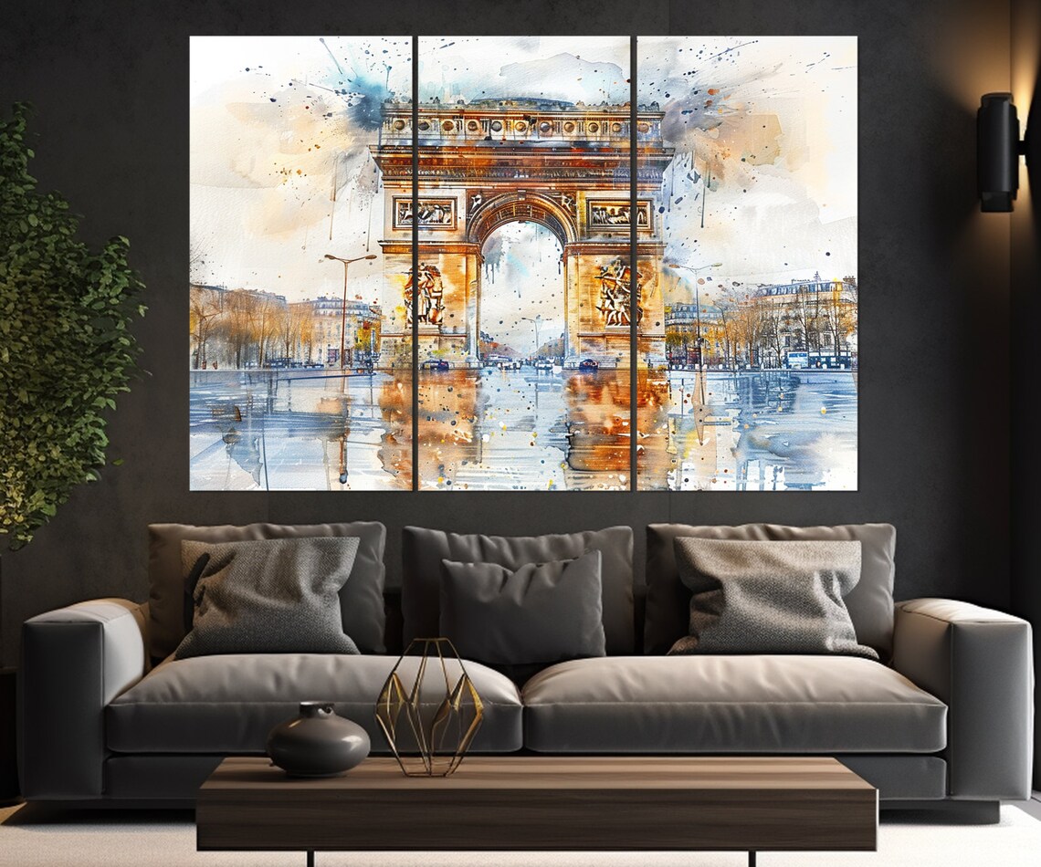 Arc De Triomphe, Paris Travel Poster Art Print - Image 3