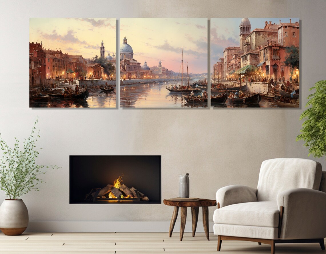 Venice Vintage Art Print, Grand Canal Painting - Image 4