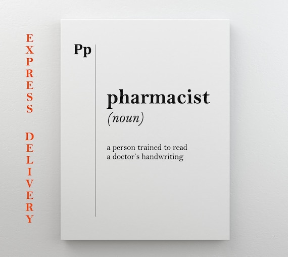 Pharmacist Definition Art Print, Pharmacist Gift