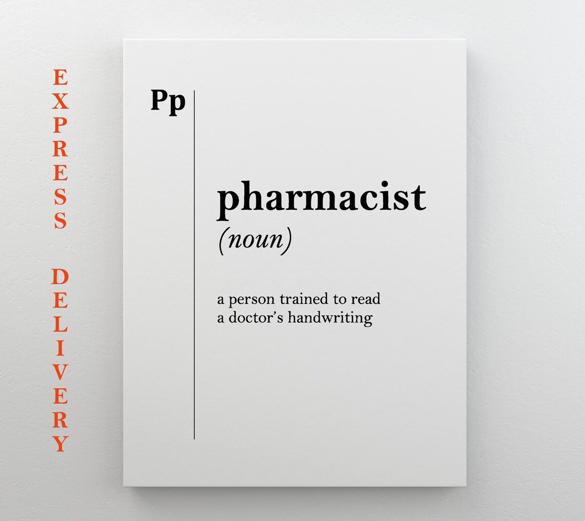 Pharmacist Definition Art Print, Pharmacist Gift