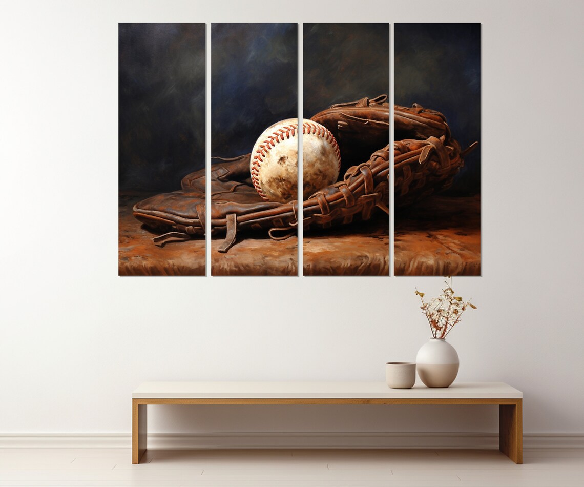 Vintage Baseball Art Print, Classic Sports Wall Art - Image 3