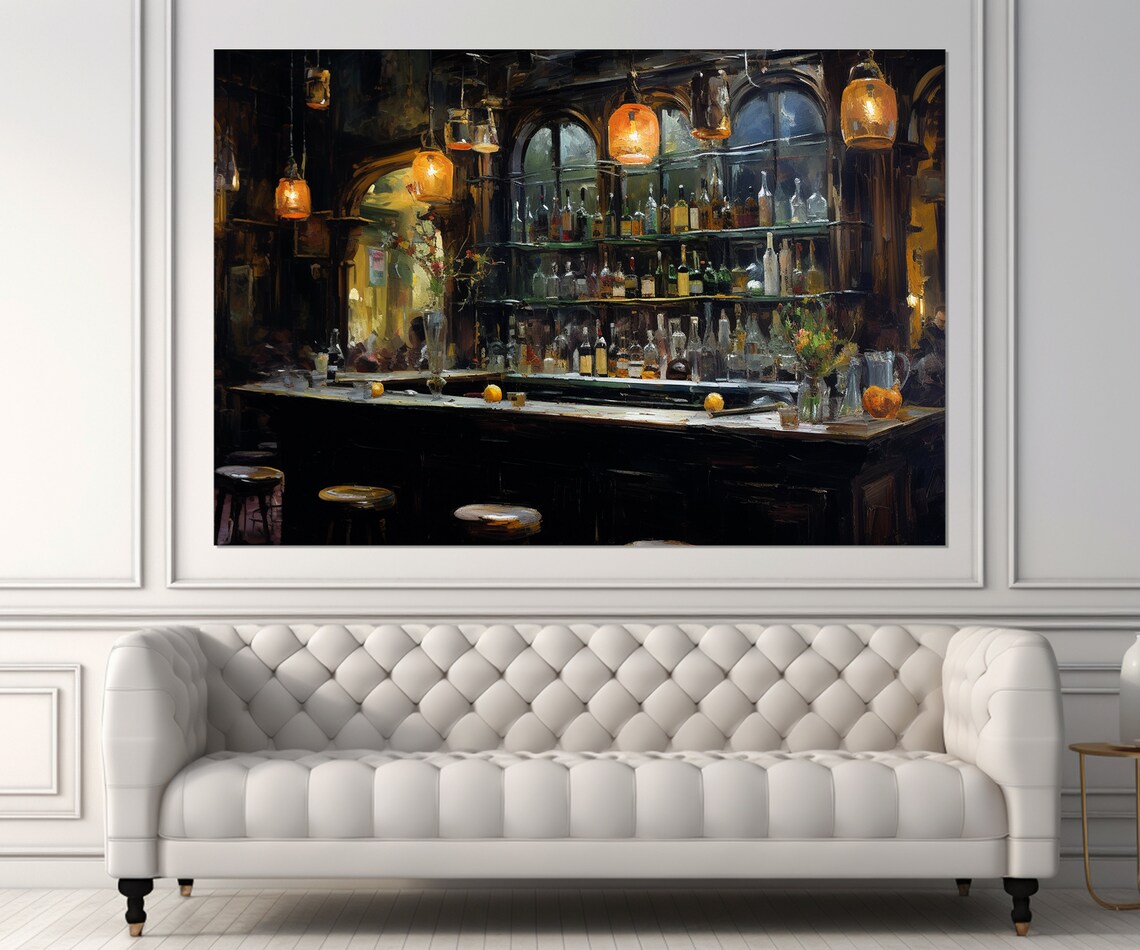 Retro Bar Painting, Vintage Pub Wall Art Print - Image 2