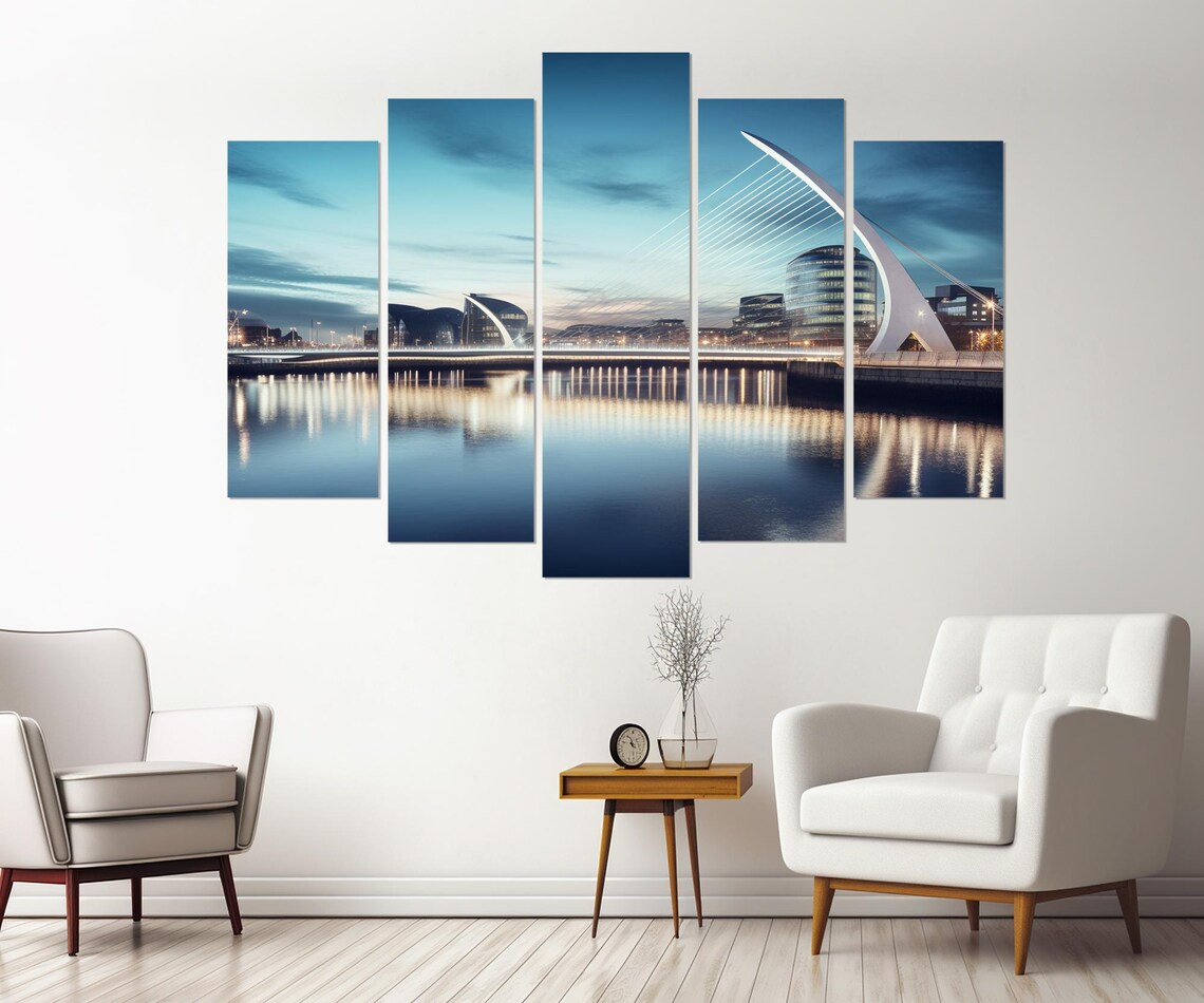 Abstract Dublin Samuel Beckett Bridge Art Print - Image 3