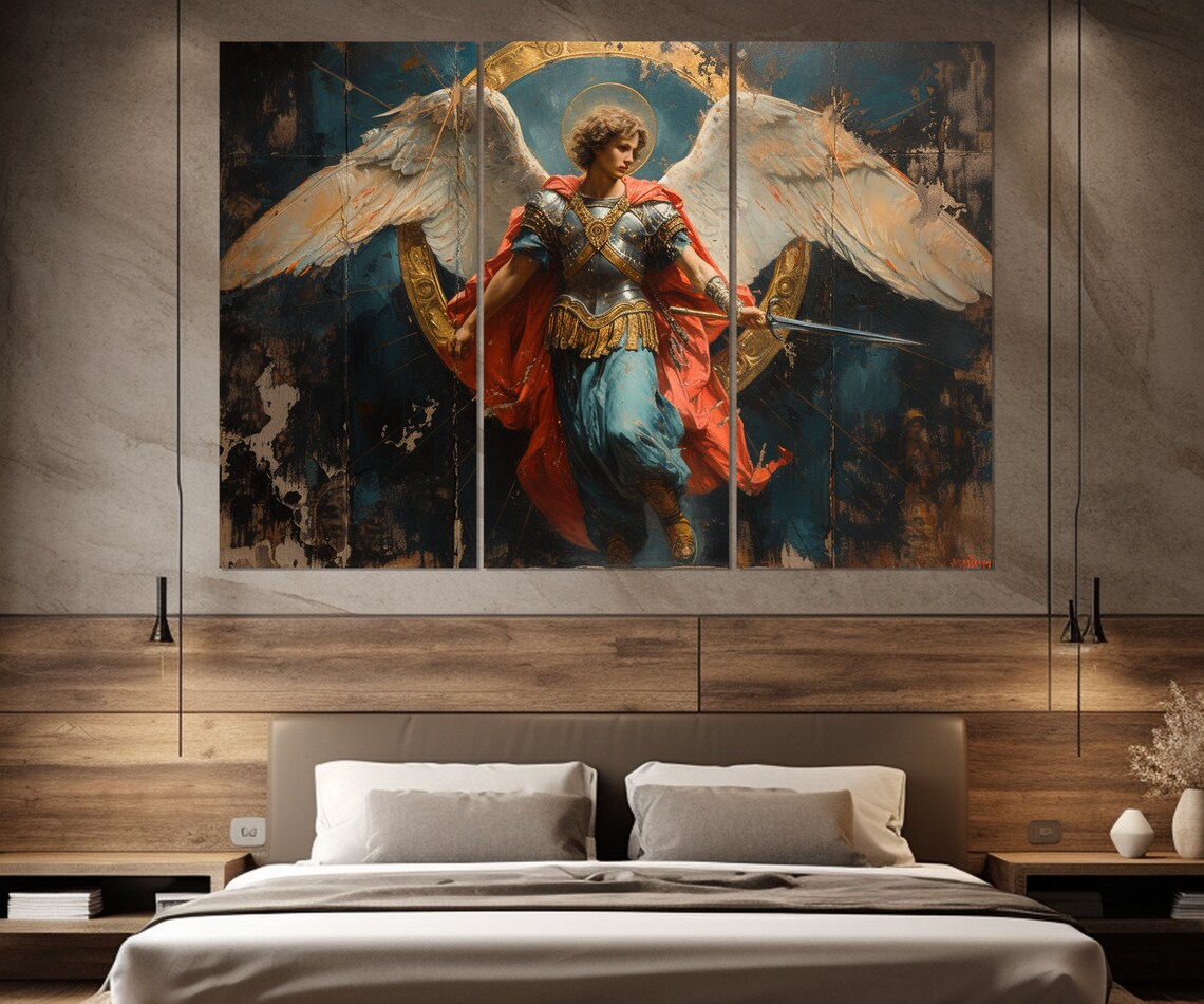 Saint Michael the Archangel Religious Art Print - Image 3