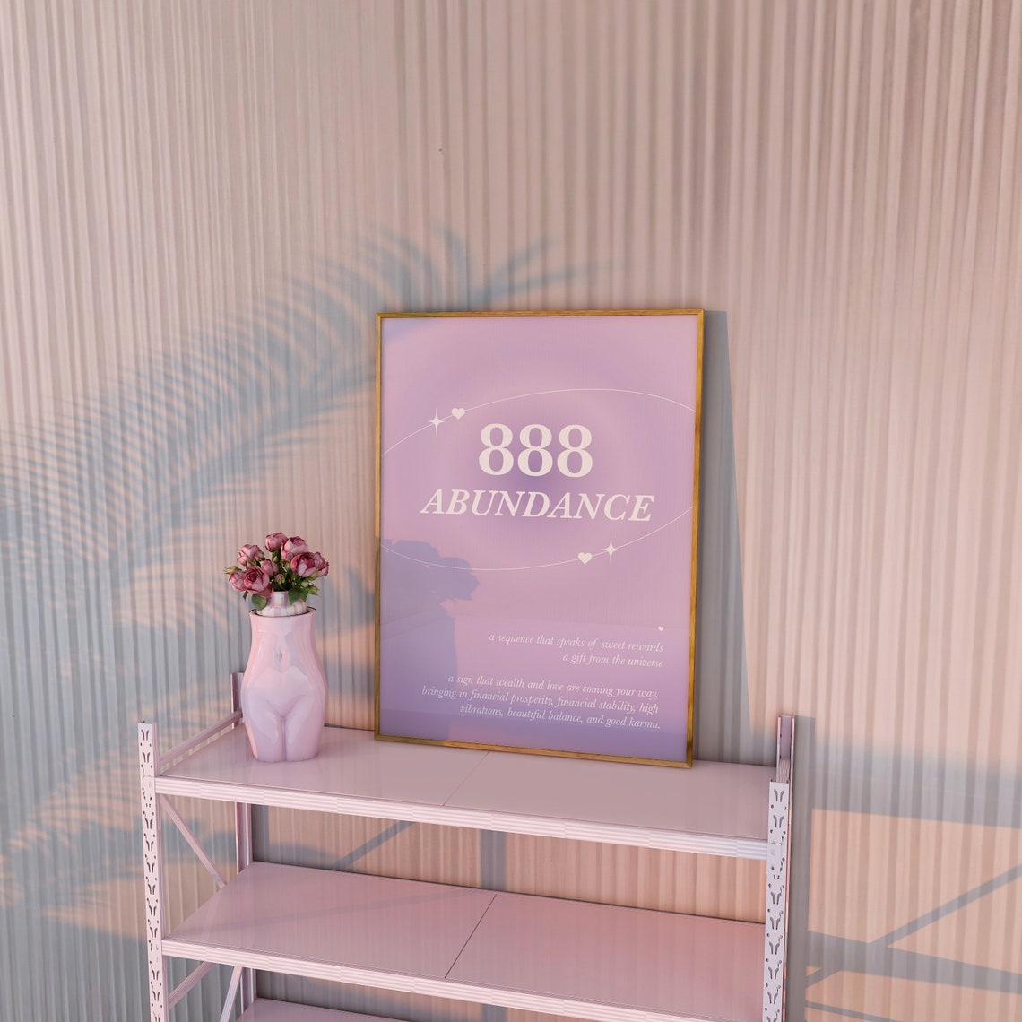 888 Wall Art Bedroom Decor Purple 888 Poster For Girls Purple Room Decor Angel Number 888 Wall Print Purple Aesthetic Decor - Image 3