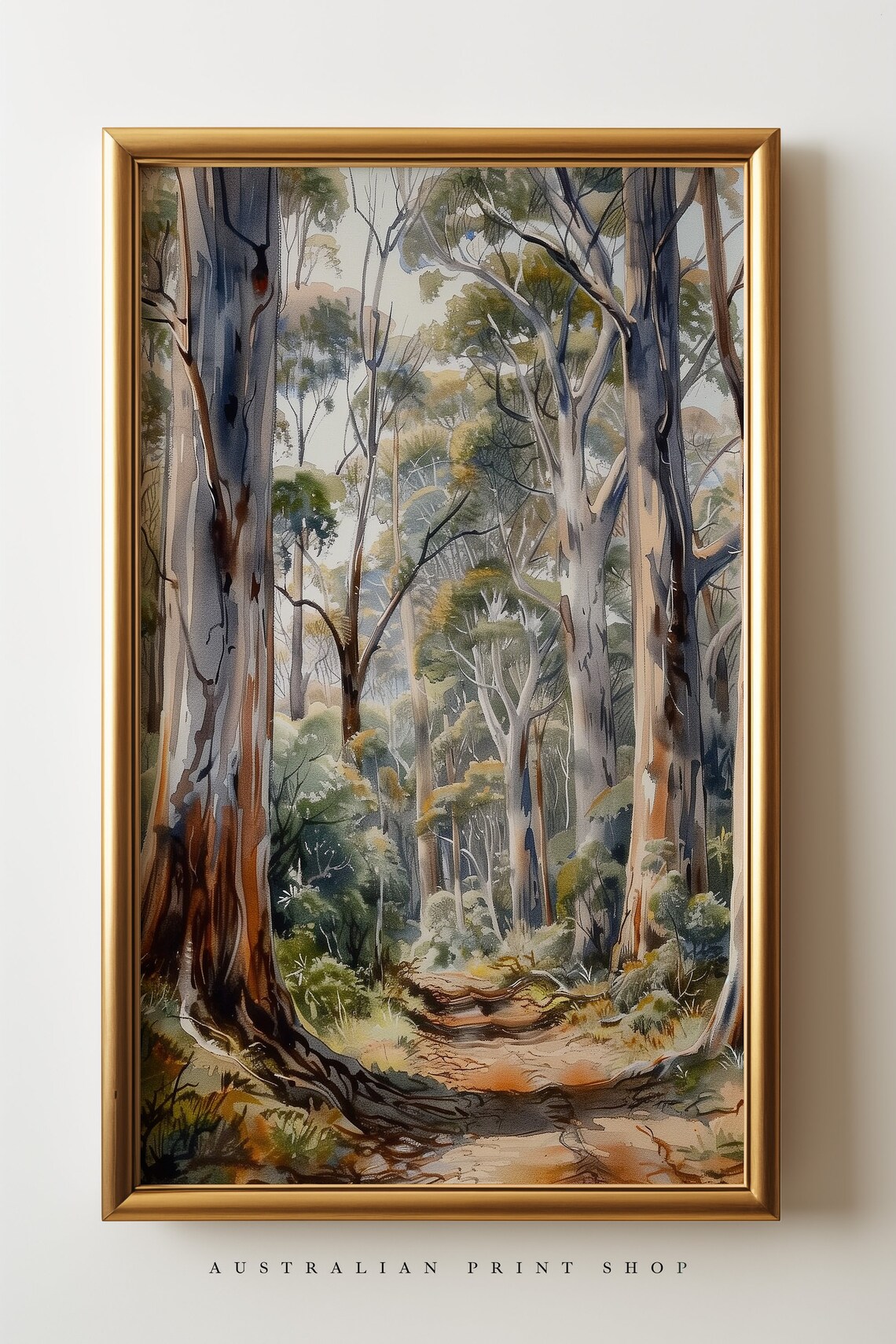 Australian Outback Giant Oak Tree, Rural Landscape Art Print - Image 4