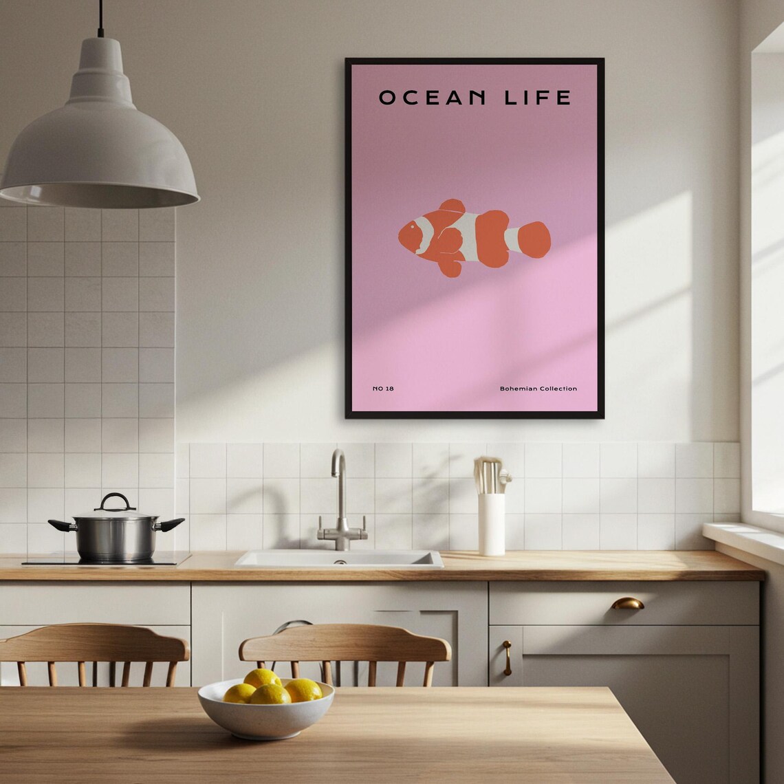Clownfish Ocean Life Graphic Decor Poster Print - Image 3