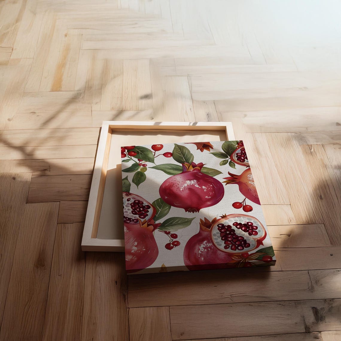 Pomegranate Fruit Pattern Mediterranean Style Kitchen Wall Poster - Image 2