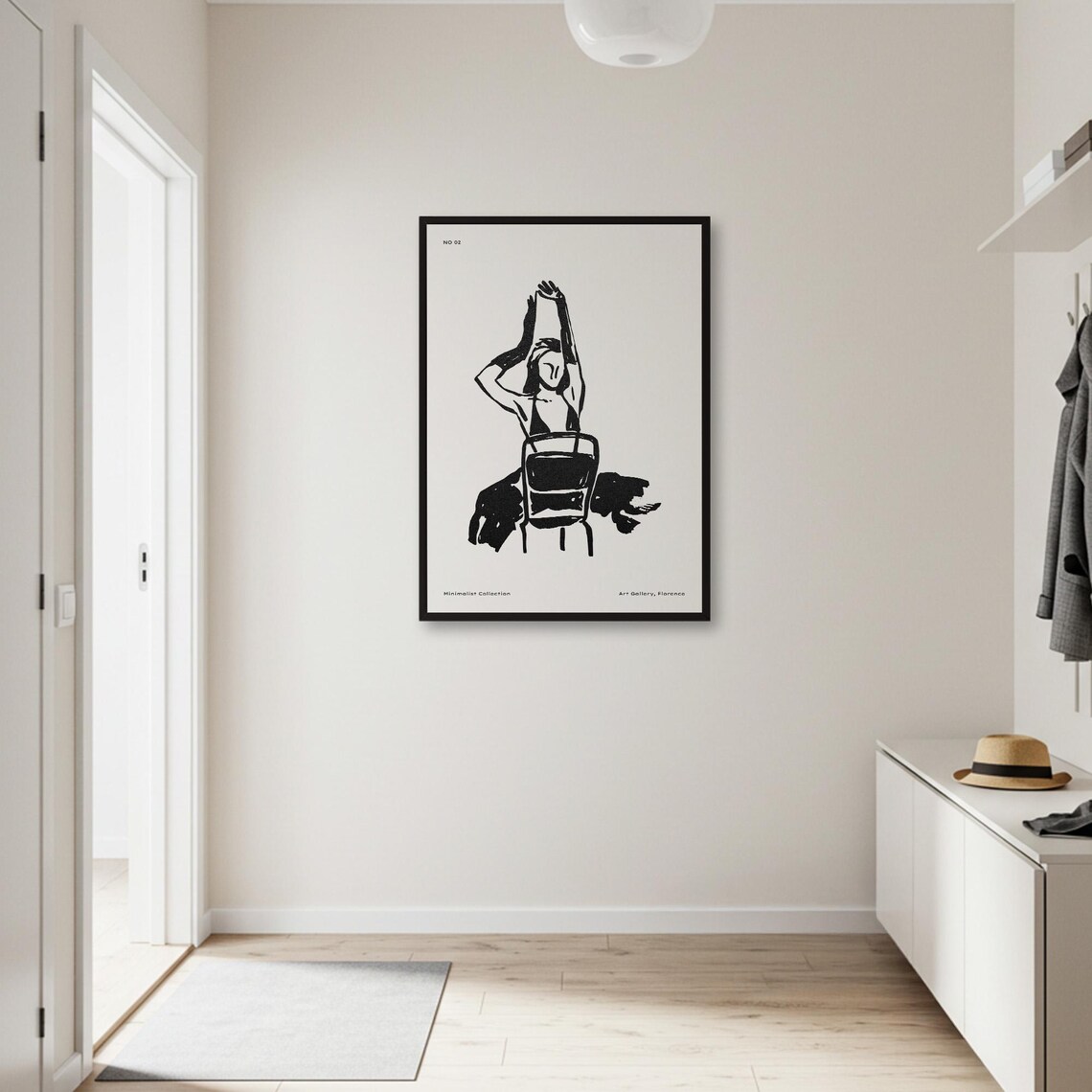 Minimalist Figure Drawing Poster, Abstract Woman Line Art - Image 2