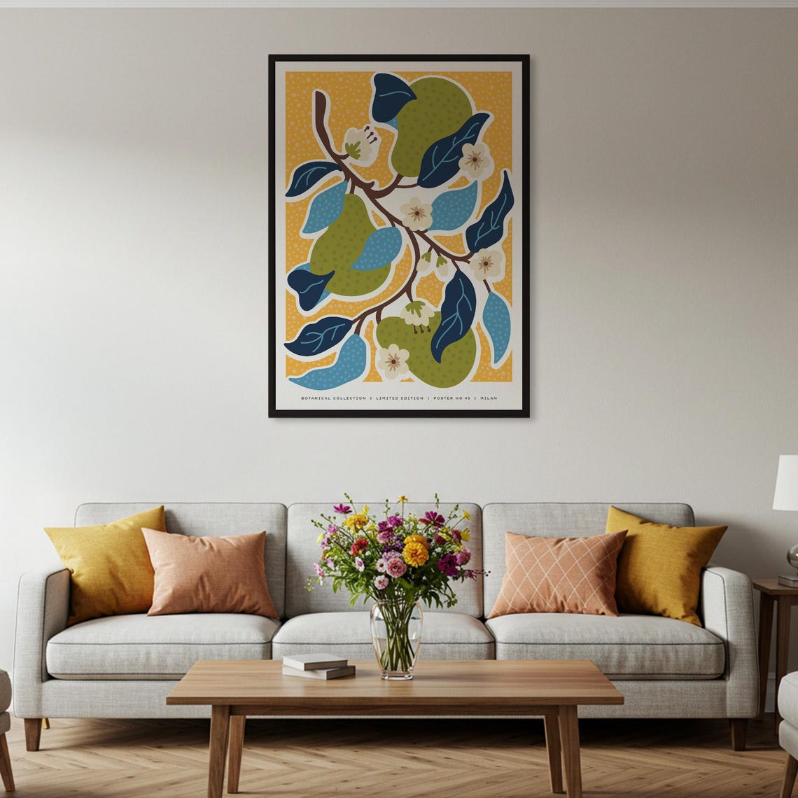 Pear Branch Modern Botanical Art Print - Image 4
