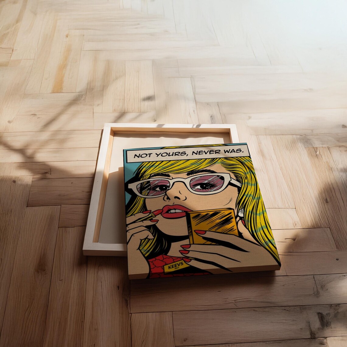 Not Yours Never Was Pop Art Woman Sunglasses Lipstick Quote Poster - Image 2