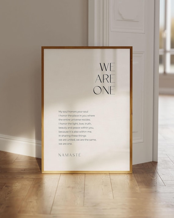 Namaste Positive Quotes Yoga Spiritual Wall Art Print
