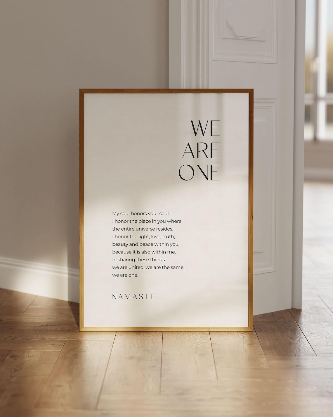 Namaste Positive Quotes Yoga Spiritual Wall Art Print