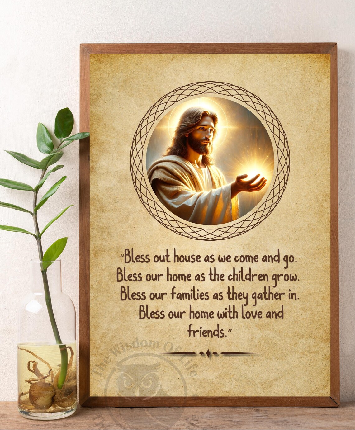 Jesus House Blessing Christian Home Prayer Family Quote Wall Art - Image 8