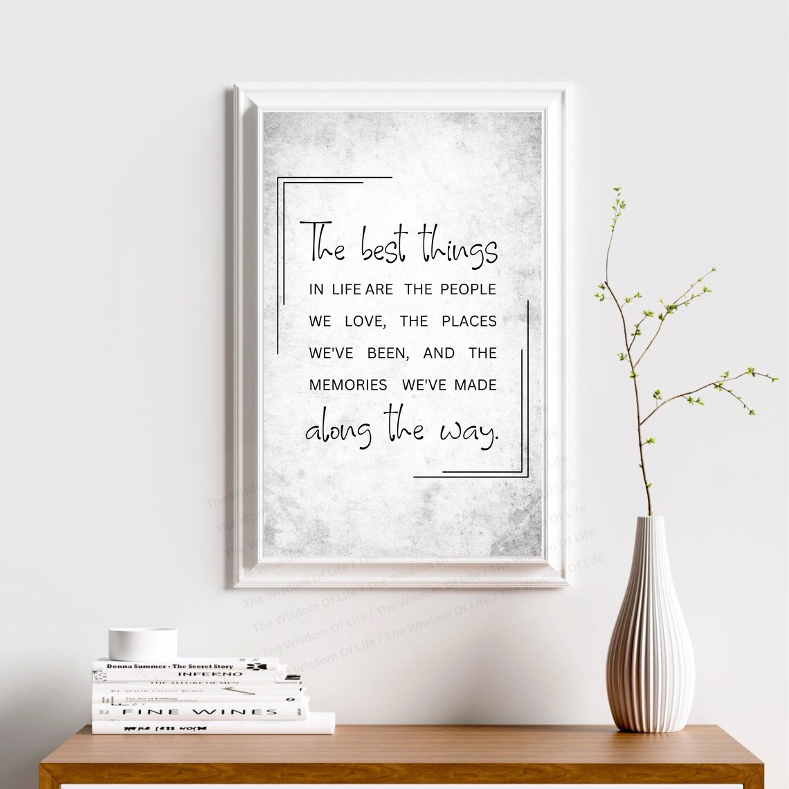 The Best Things in Life Are the People We Love Quote Wall Art - Image 5