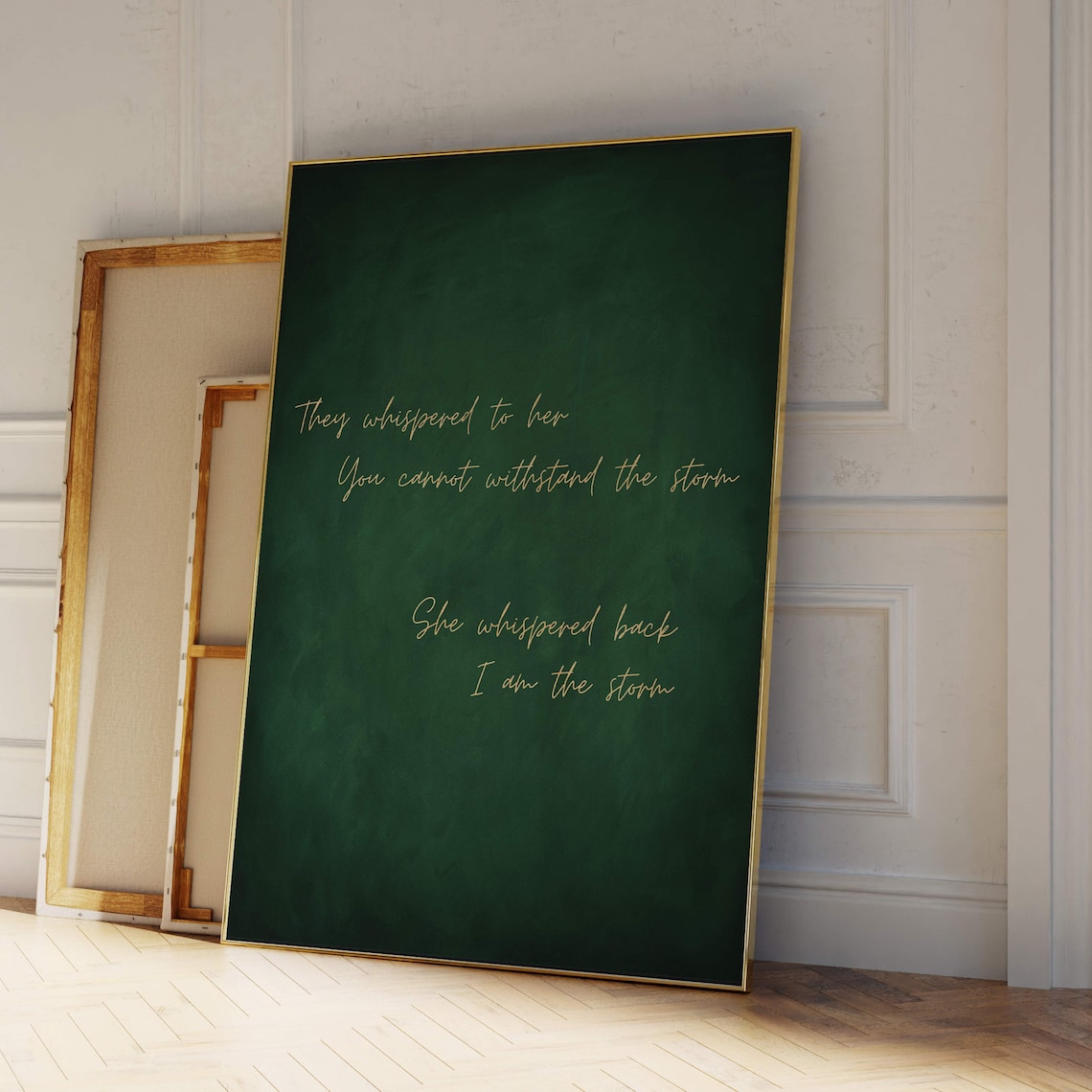 I Am The Storm Quote Poster, Trendy Office Decor