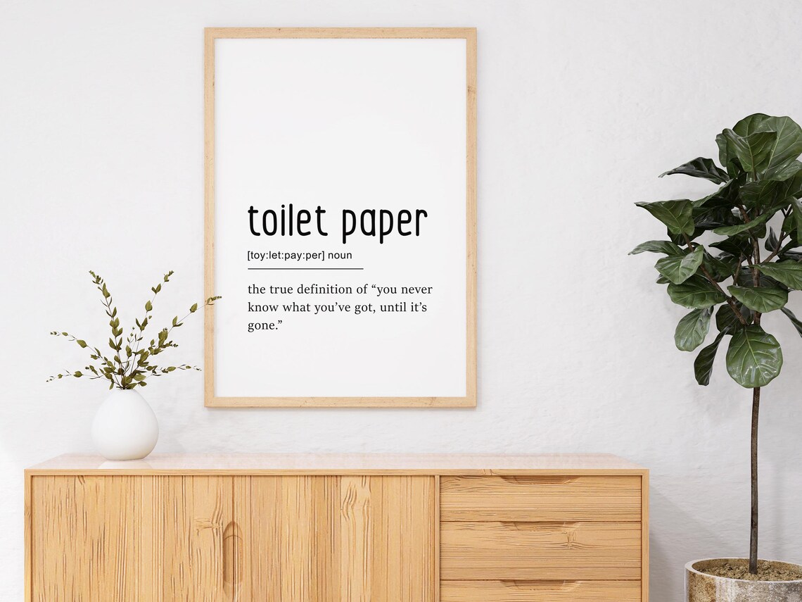Toilet Paper Definition Bathroom Quote Wall Art Print - Image 4