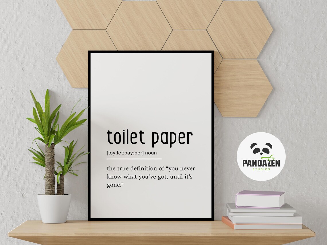 Toilet Paper Definition Bathroom Quote Wall Art Print - Image 5