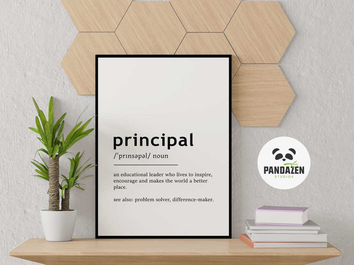 Principal Definition Inspire Educational Leader Teacher Gift Poster - Image 4