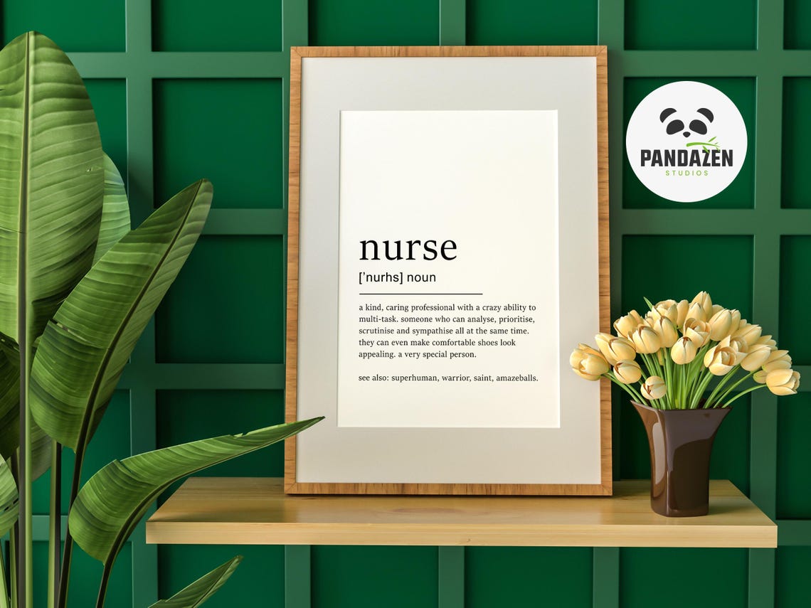 Nurse Definition Kind Caring Professional Appreciation Poster - Image 2