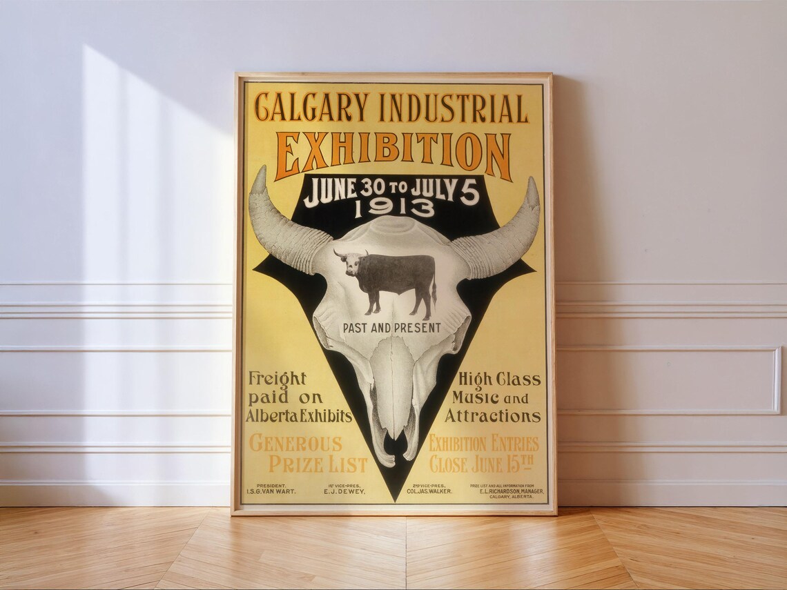 Rodeo Vintage Exhibition Print, Calgary Stampede 1913