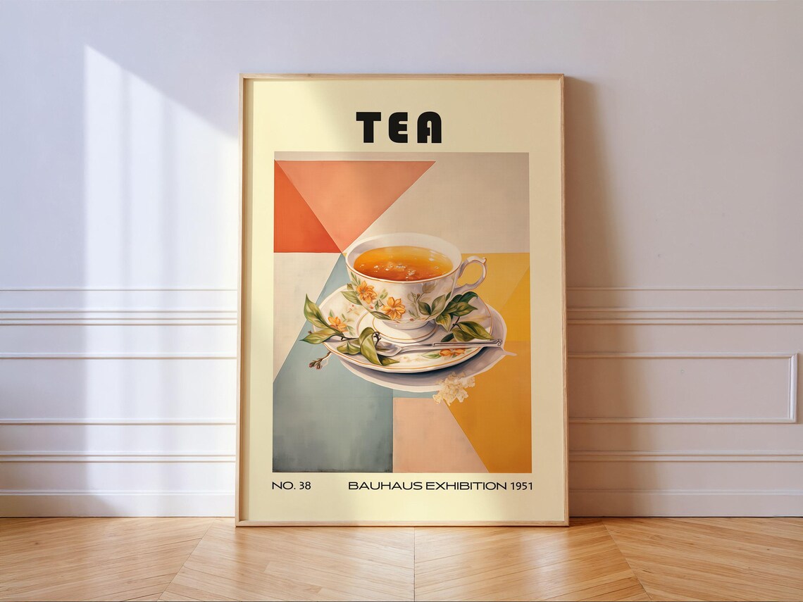 Tea Bauhaus Vintage Kitchen Art Print