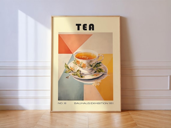 Tea Bauhaus Vintage Kitchen Art Print