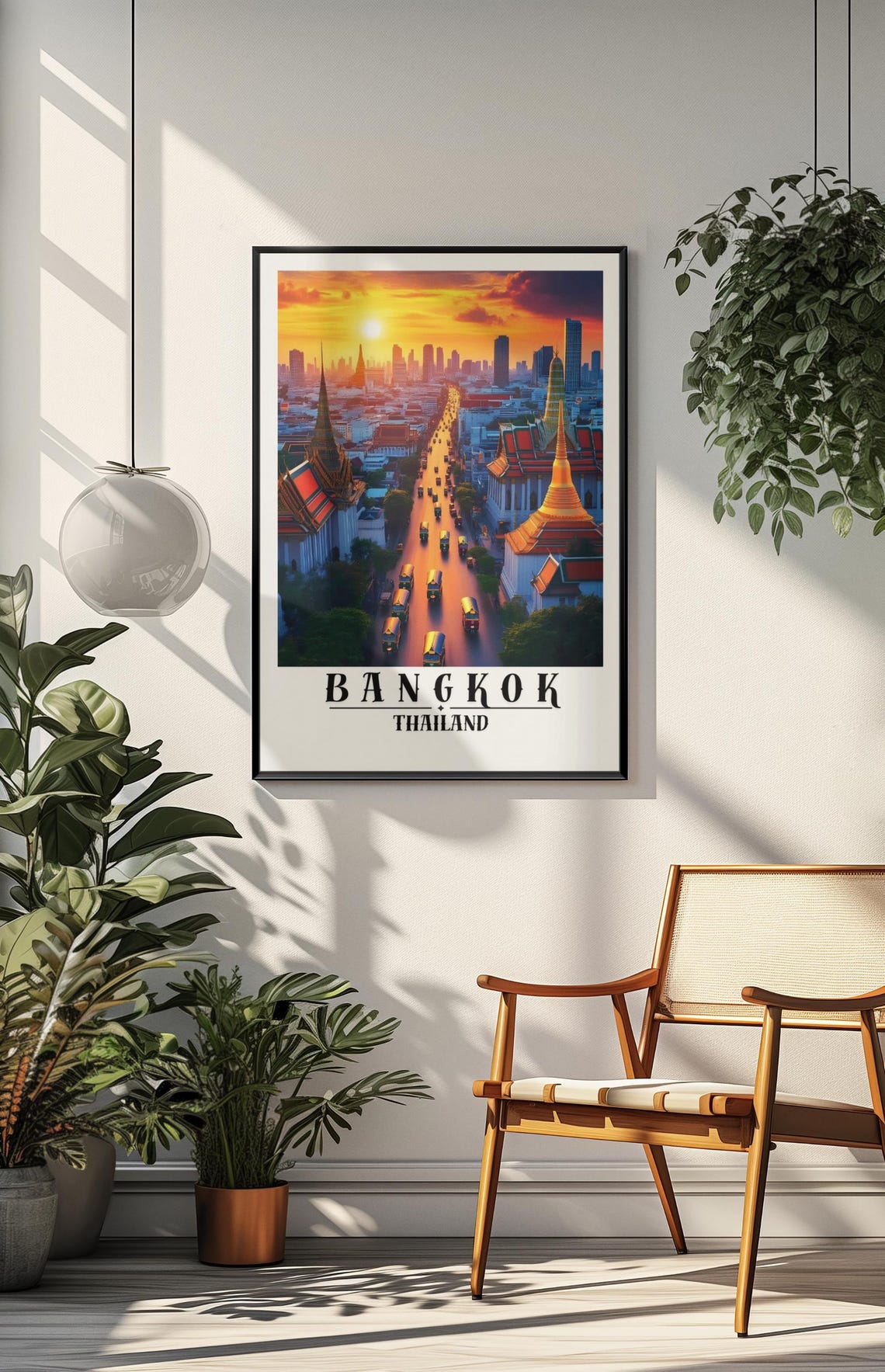 Bangkok Thailand Travel Poster Bangkok Wall Art Bangkok Rolled Poster Bangkok Thailand Wall Art Thailand Bangkok Poster Bangkok Poster - Image 4