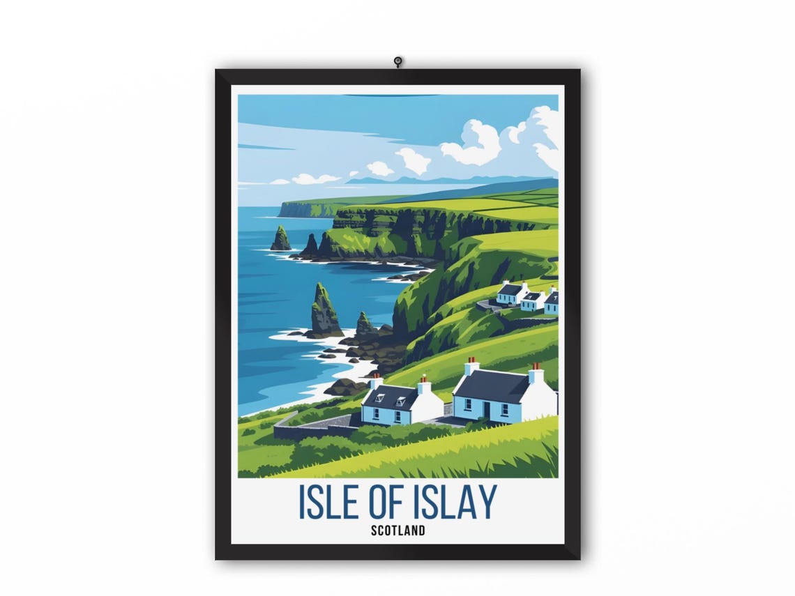 Isle Of Islay Scotland Travel Print Isle Of Islay Poster Isle Of Islay Wall Art Isle Of Islay Scotland Decor Scotland Travel Poster - Image 4