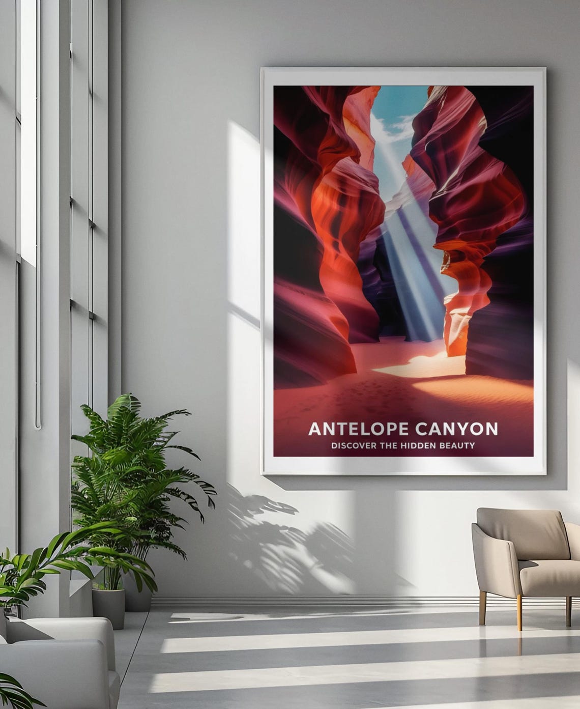 Antelope Canyon Travel Poster Arizona Wall Art Antelope Canyon Wall Art Antelope Canyon Arizona Arizona Travel Poster Arizona Poster - Image 4
